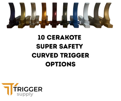 Cerakote Curved Trigger Hoffman Tactical Super Safety  | AR-15 USA Made (trigger Only)