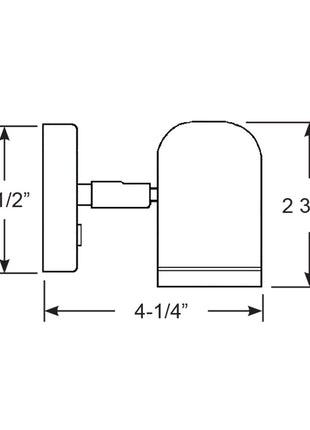 Scandvik LED Brass Reading Light - 10-30V [19052P]