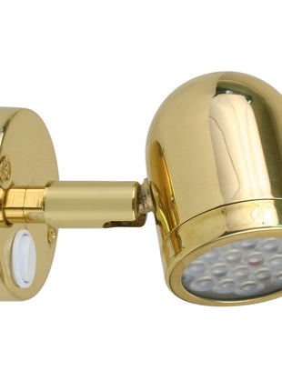 Scandvik LED Brass Reading Light - 10-30V [19052P]