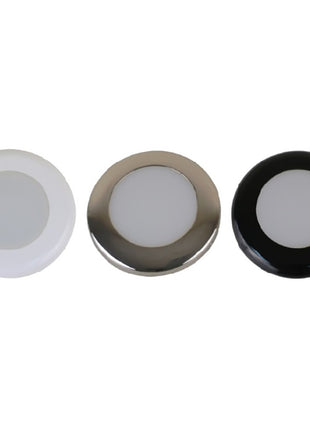 Scandvik A3C Downlight Kit - Cool White w/SS, White,  Black Trim Rings [41291P]