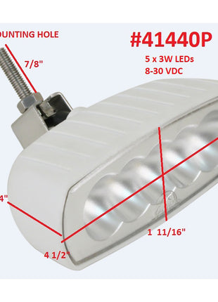 Scandvik Bracket Mount LED Spreader Light - White [41440P]