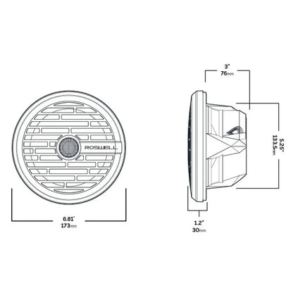 Roswell R1 6.5 Marine Speakers - Black - 80W RMS  160W Peak Power [C920-1601]
