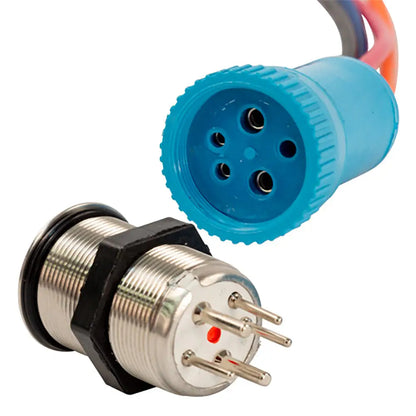 Bluewater 22mm Push Button Switch - Nav/Anc Contact - Blue/Green/Red LED - 1&