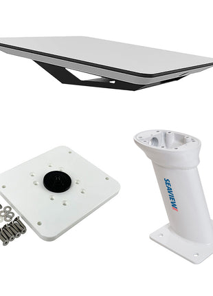 KVH Starlink Flat Panel Kit w/10" Seaview Pedestal Mount  ADASTLKA Starlink Top Plate [72-1048-SV10]