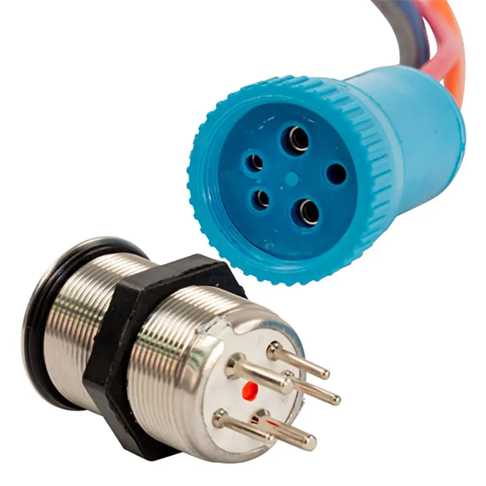 Bluewater 22mm Push Button Switch - Off/On/On Contact - Blue/Green/Red LED - 4&