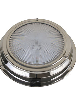 Scandvik LED Dome Light - Traditional - Stainless Steel - 5.5" - 12V [41324P]