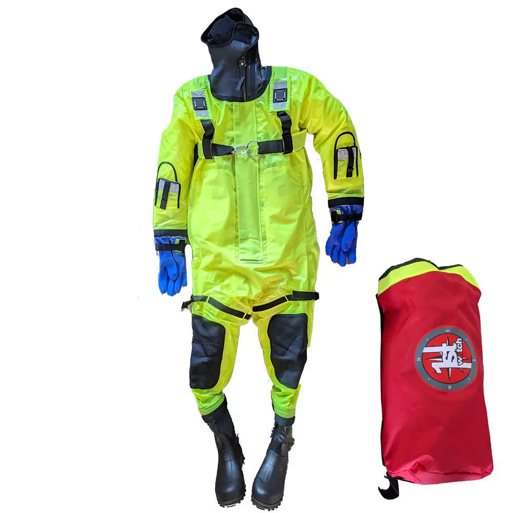 First Watch RS-1008 Ice Rescue Suit Hi-Vis Yellow - Jumbo (Built to Fit Over 6&