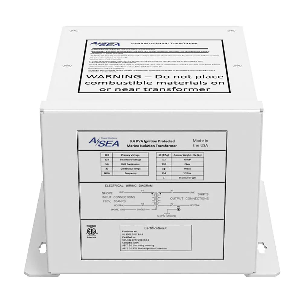 ASEA Power Systems 3.6 kVA Isolation Transformer [634003]
