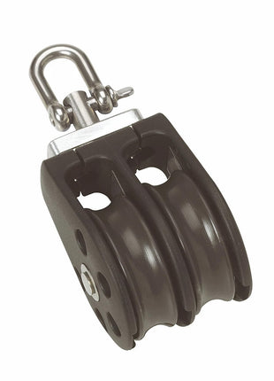 Barton Size 1 30mm Plain Bearing Pulley Block Double w/Swivel [N01230]