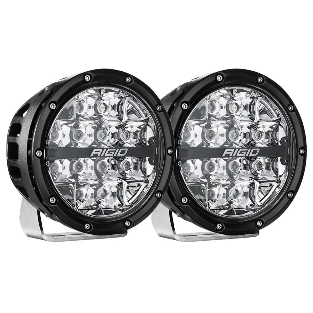 RIGID Industries 360-Series RGBW 6&quot; Offroad Lamp Spot Beam w/RGBW Backlight Pods - Set of 2 [36412]
