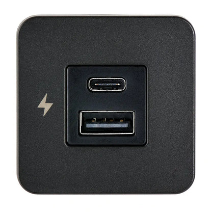 Scanstrut TILE USB-A/USB-C Interior Charging Socket - 12/24V - Black Bezel [SC-TILE-10]