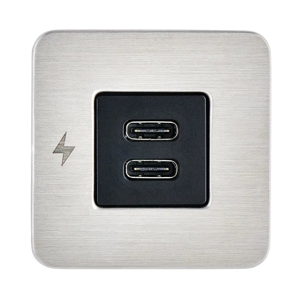 Scanstrut TILE USB-C Interior Charging Socket - 12/24V - Stainless Steel Bezel [SC-TILE-21]