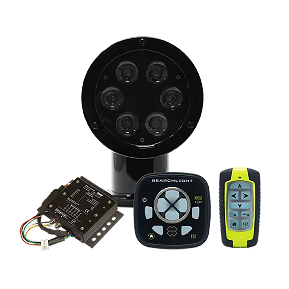 ACR RCL-50 LED Black Searchlight w/URP-103 Wired Point Pad, URC-104 Master Controller &amp; URC-103 Wireless Handheld Remote