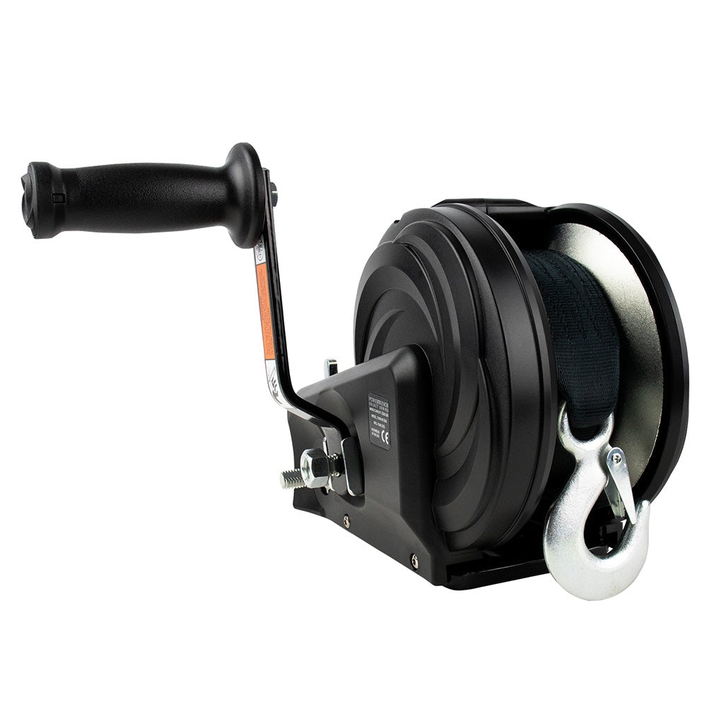 Powerwinch Select Series Winch 1,800lb, 2 Speed, 6" Crank Arm - Carbon Black