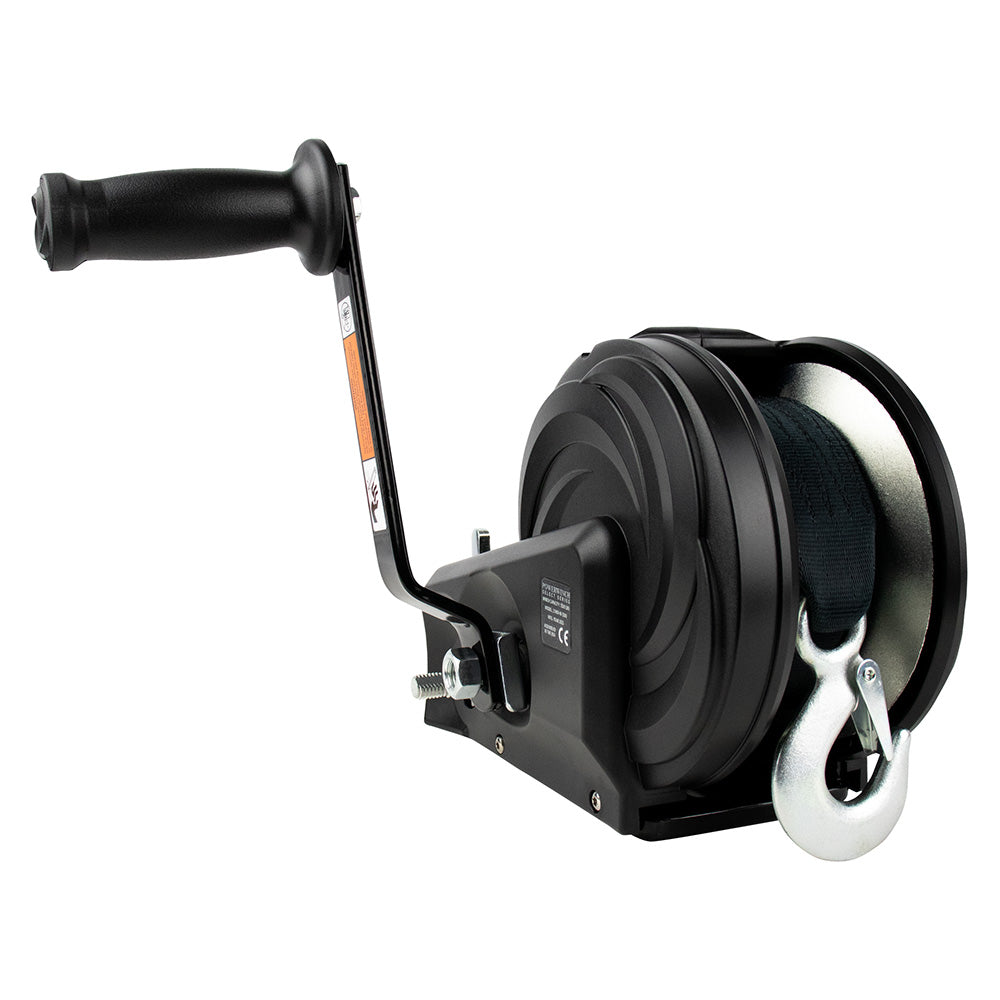 Powerwinch Select Series Winch 1,800lb, 2 Speed, 8" Crank Arm - Carbon Black