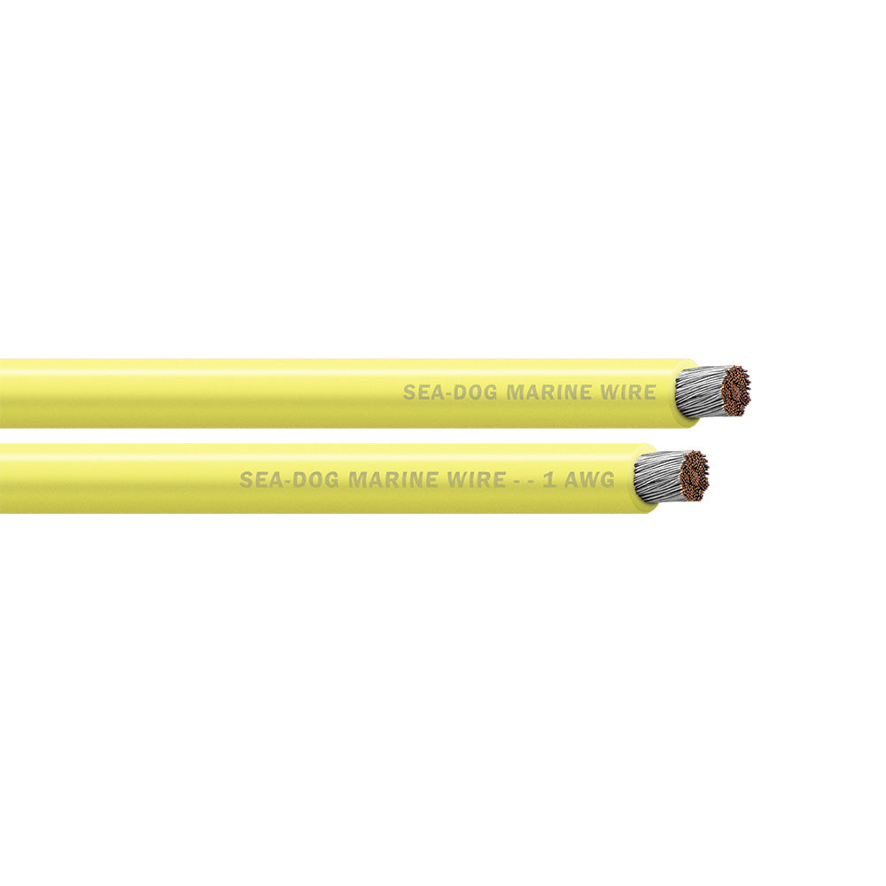 Sea-Dog 1 AWG Yellow Battery Cable - 50&