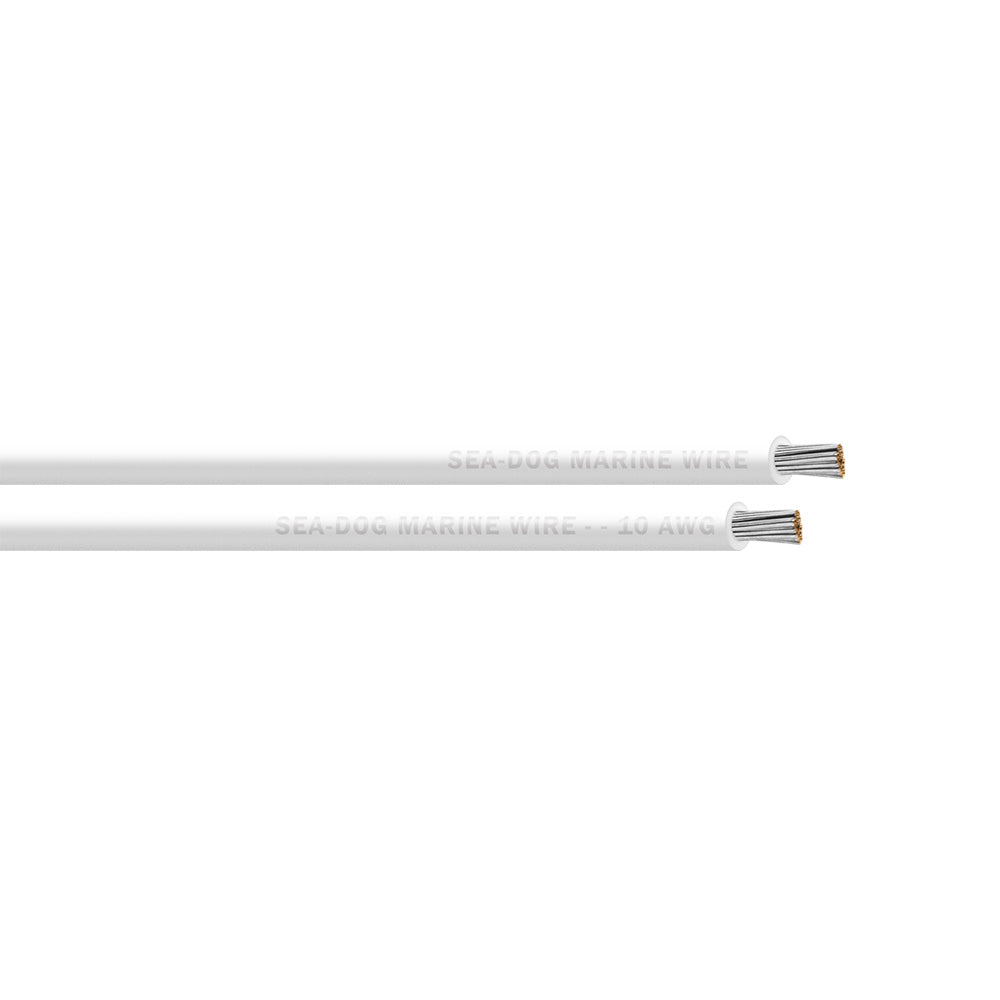 Sea-Dog 10 AWG White Primary Wire - 100&