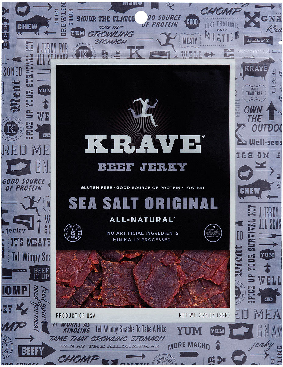 KRAVE Jerky Sea Salt Original - Snack on Flavorful Protein
