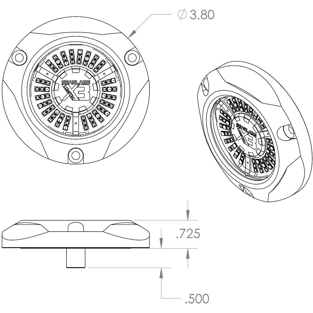 Lumitec SeaBlaze X3 LED Underwater Light - Spectrum