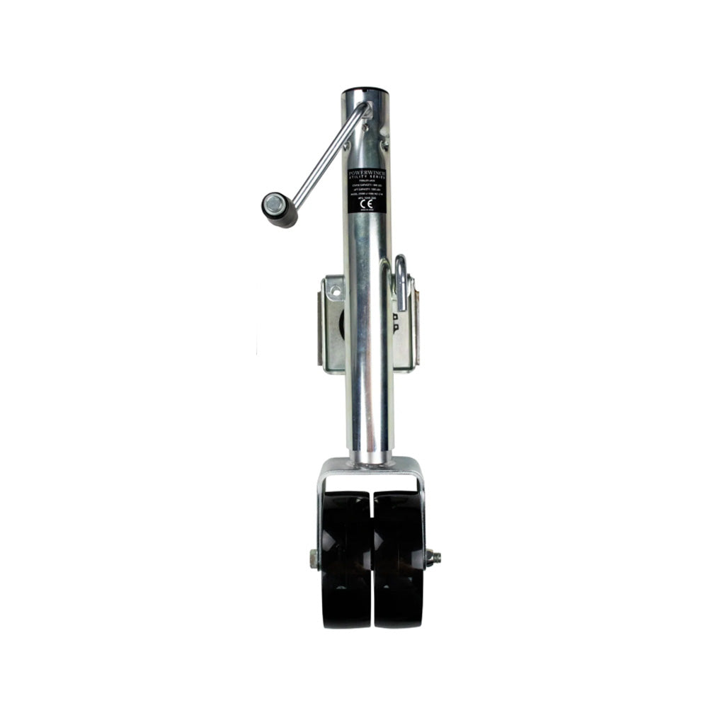 Powerwinch Utility Series Jack - 1500lb, Weld-On, Double Wheel, Zinc