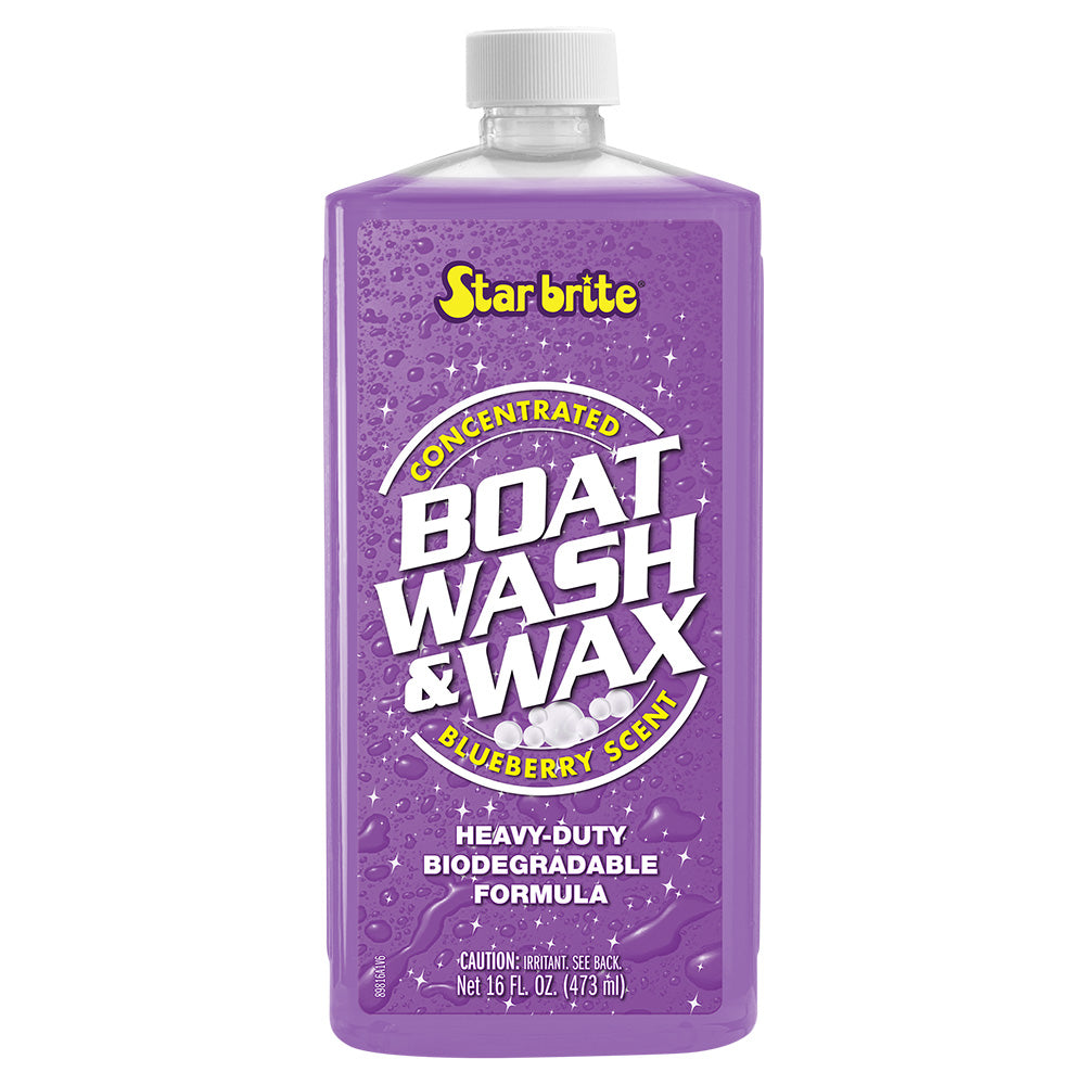 Star brite Boat Wash &amp; Wax - Heavy Duty Concentrate - Blueberry Scent - 16 oz