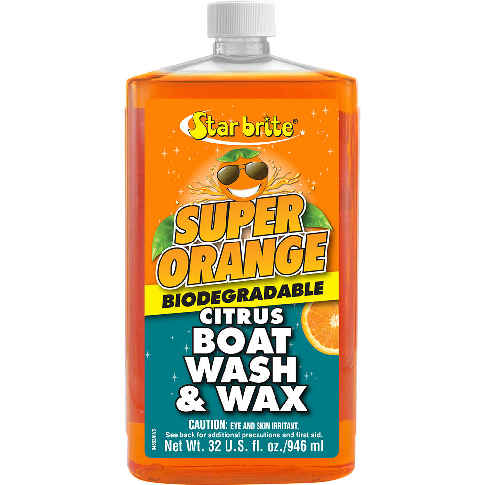 Star brite Super Orange Citrus Boat Wash &amp; Wax - Fresh &amp; Salt Water - 32 oz