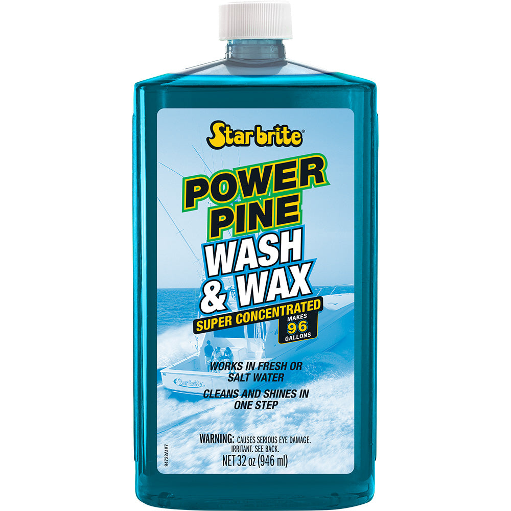 Star brite Power Pine Boat Wash &amp; Wax - Concentrated Marine Grade Formula - 32 oz