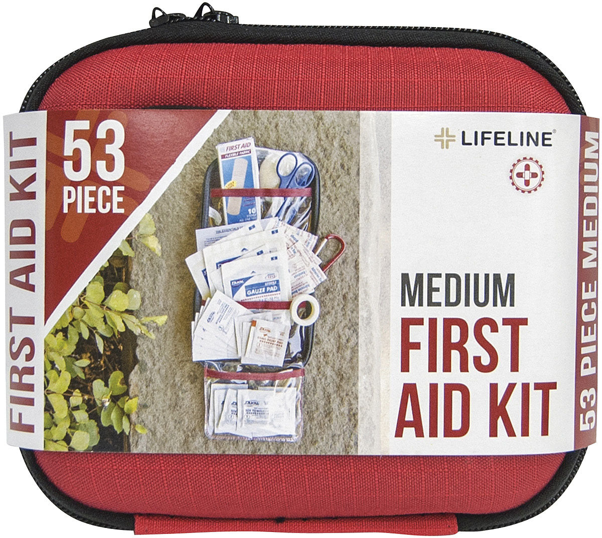 LIFELINE Hard Shell First Aid Kit MD 53 Piece - Essential Emergency Su ...