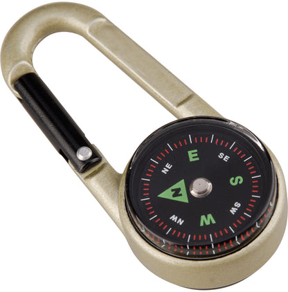 Carabiner Compass W/Thermomtr