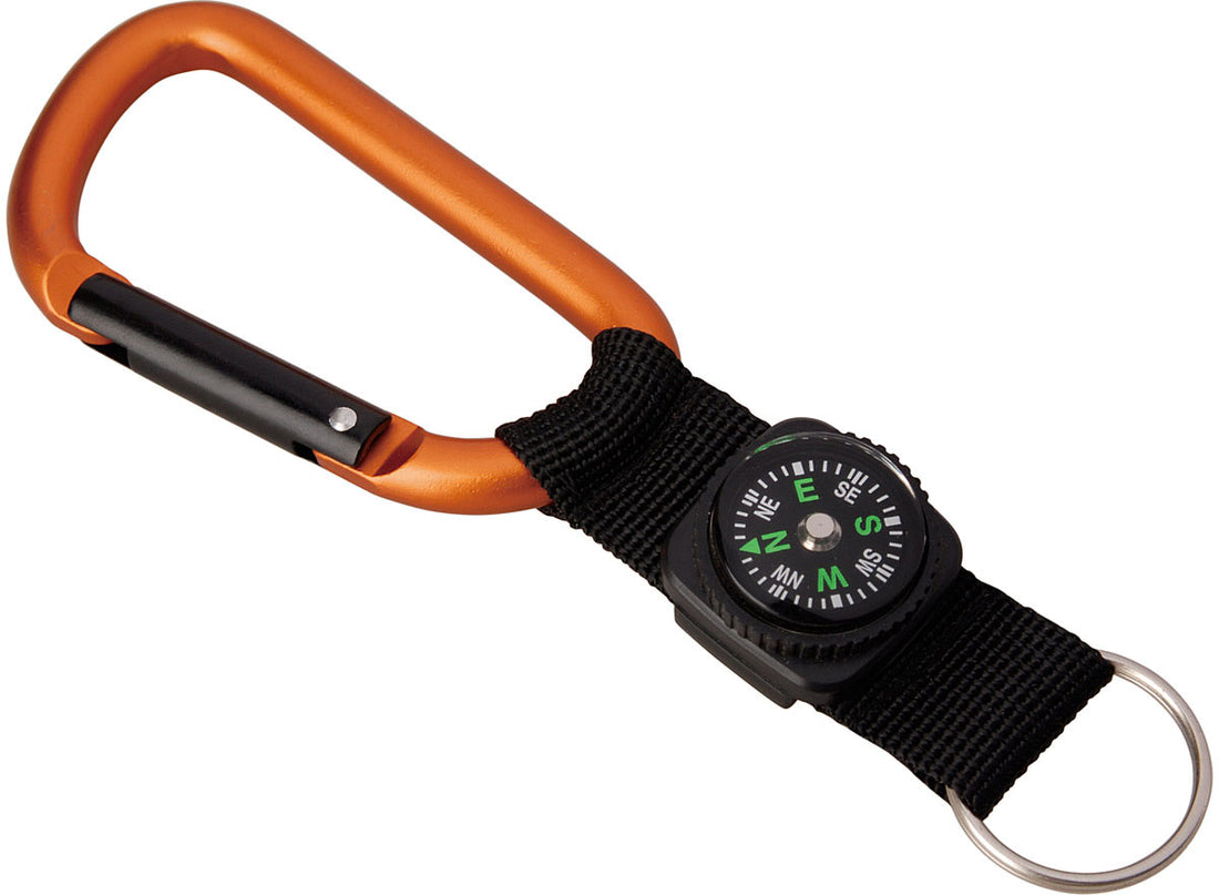 8 Mm Carabiner W/Compass Strap