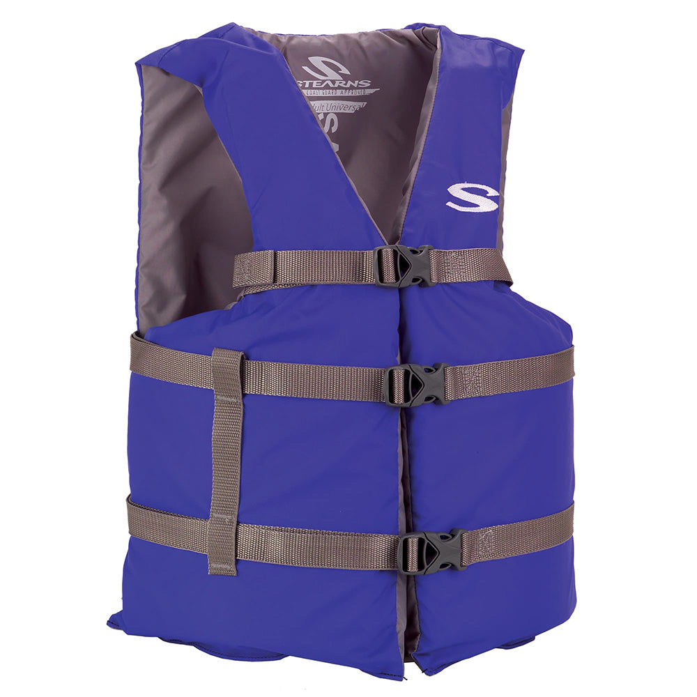 Stearns Adult Life Vest USCG Approved Type III PFD - Blue - Oversize Fit