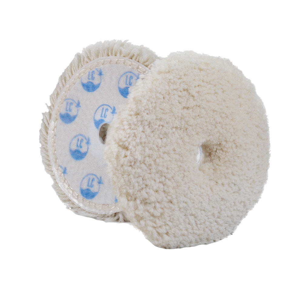 Lake Country Marine Wool Cutting Flat Pad - White - 6" x 1"