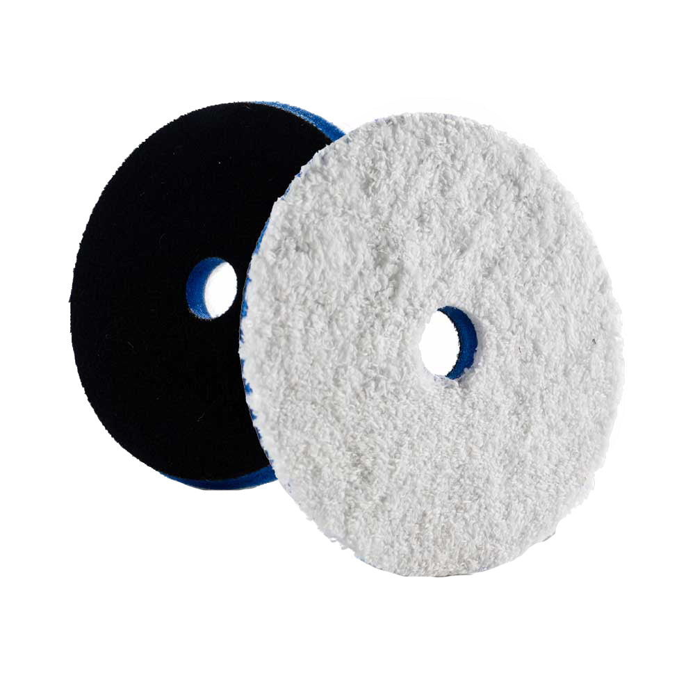 Lake Country HDO Heavy Cutting Microfiber Pad 5.5" - Blue Foam w/White Microfiber