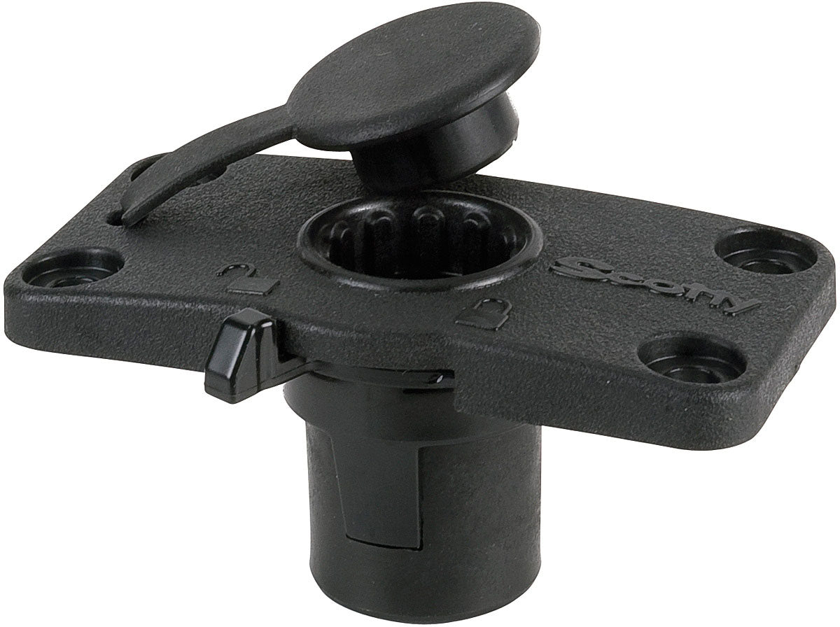 SCOTTY Locking Flush Mount with Rain Cap - Durable Marine Flush Mount Hardware