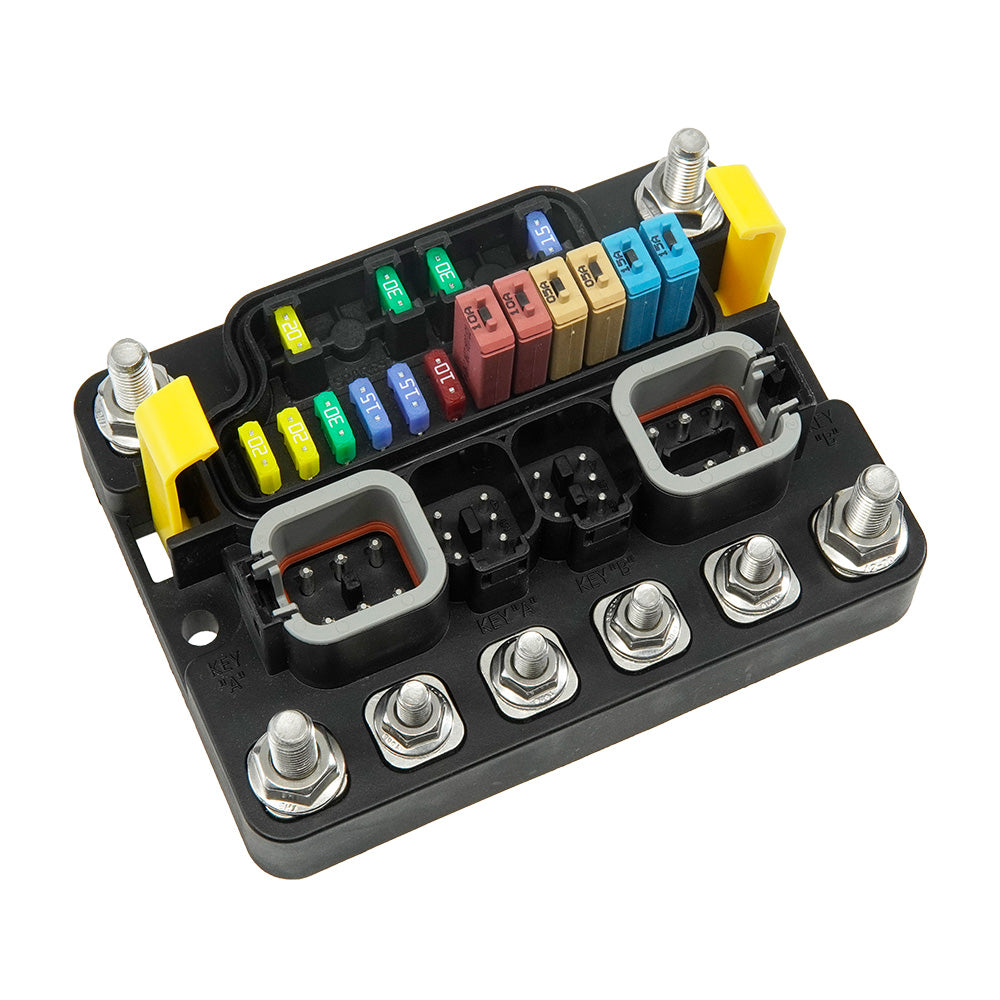 Egis MT Series 12-Position Sealed Fuse Block w/Ground Busbar