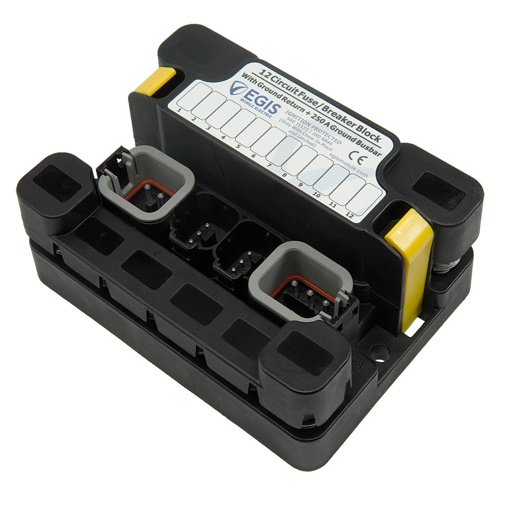 Egis MT Series 9+3 Sealed Fuse Block w/Ground Busbar