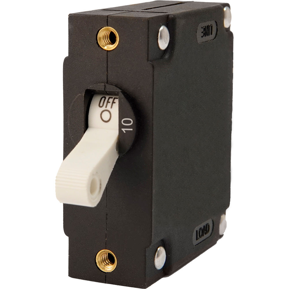 Egis A Series White Toggle Panel Mount Circuit Breaker - Single Pole 10A