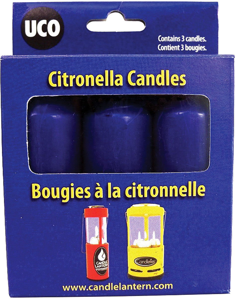 UCO Citronella Candles 3 Pack for Outdoor Mosquito Repellent