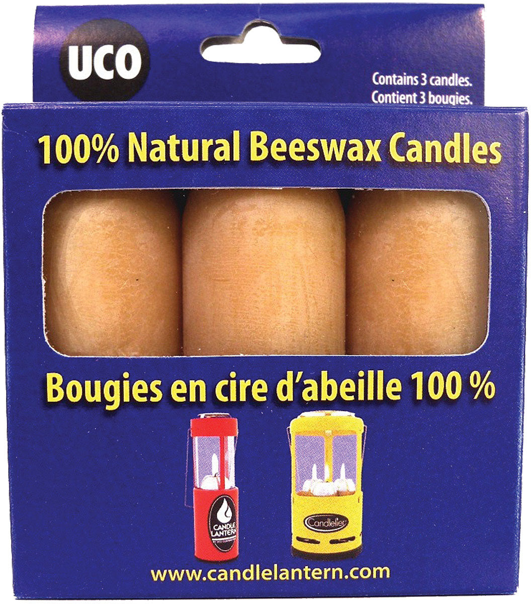 UCO Beeswa X Candles 3-Pack - Long-Lasting Travel and Camping Candles