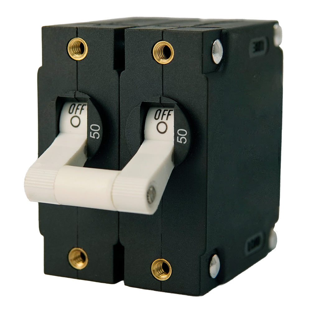 Egis A Series White Toggle Panel Mount Circuit Breaker - Dual Pole 50A
