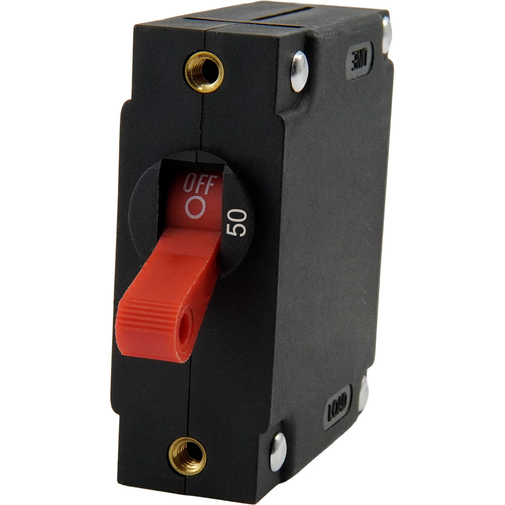 Egis A Series Red Toggle Panel Mount Circuit Breaker - Single Pole 50A