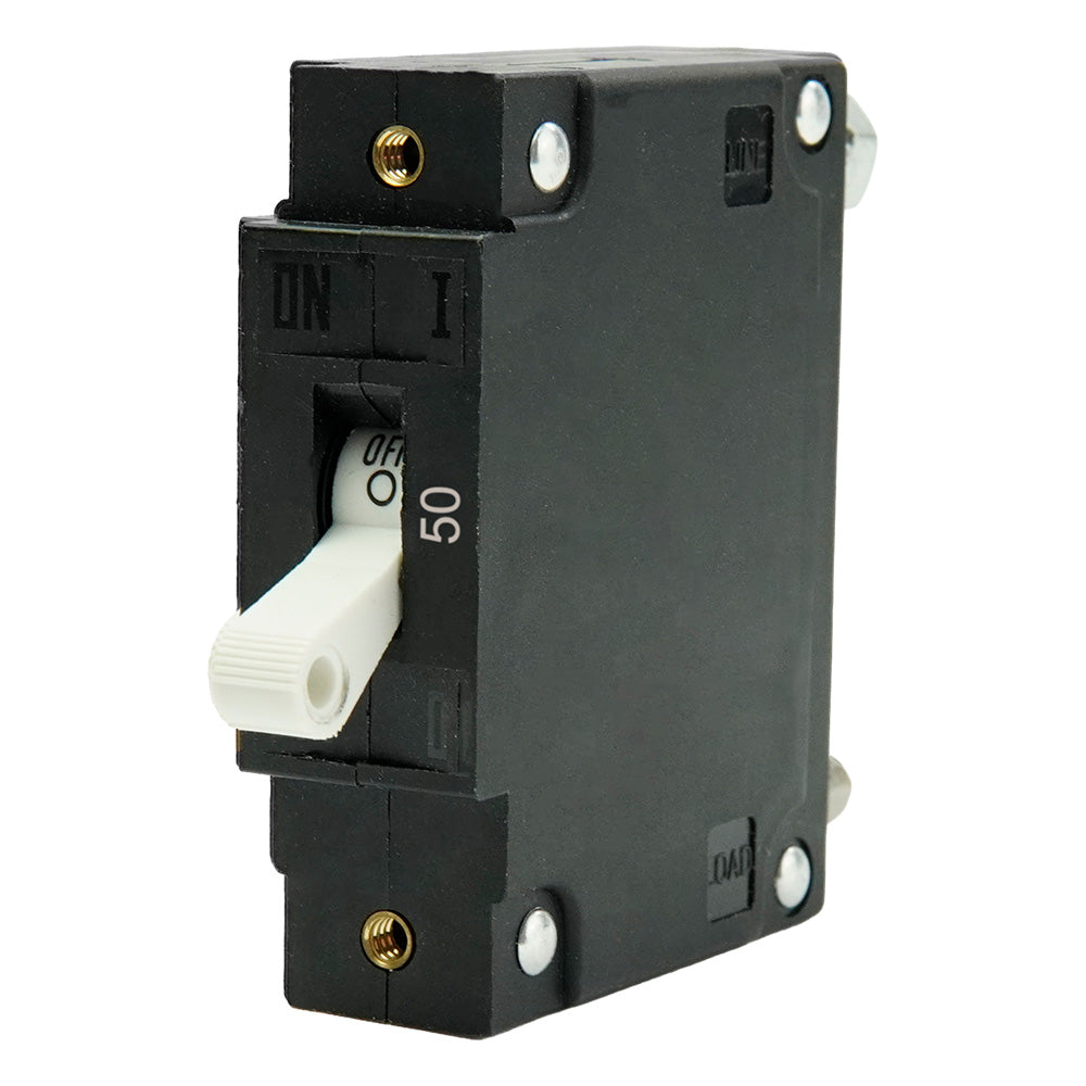 Egis C Series White Toggle Panel Mount Circuit Breaker - Single Pole 50A