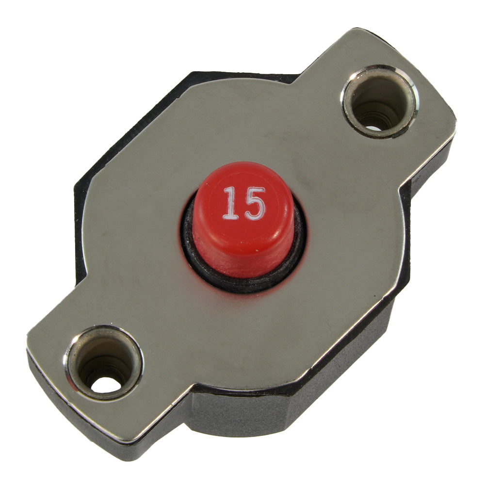 Egis 15A Push Button Circuit Breaker - Reset Only