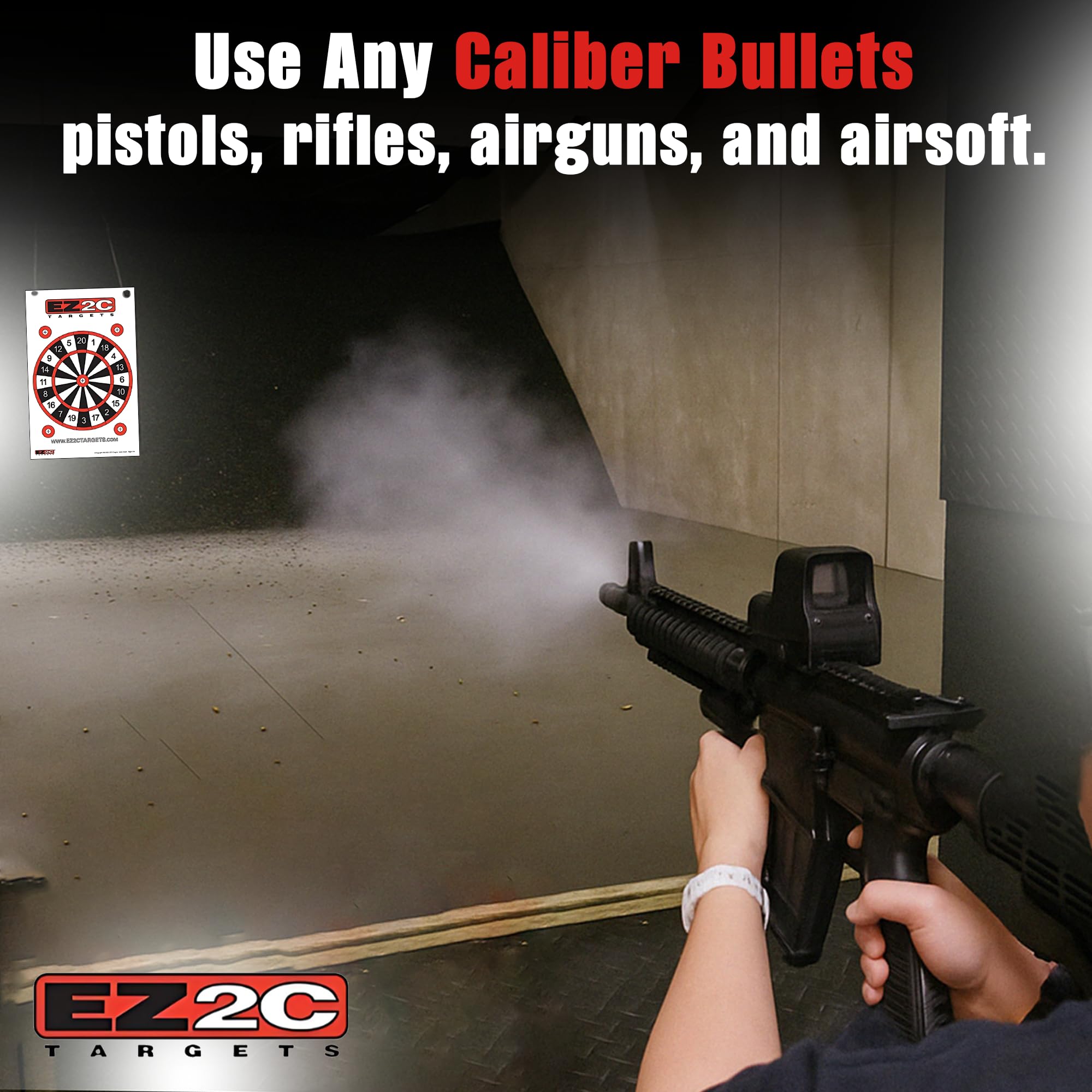 EZ2C Four Fun Game Styles: Paper Targets Shooting Range 11"x17" USA MADE