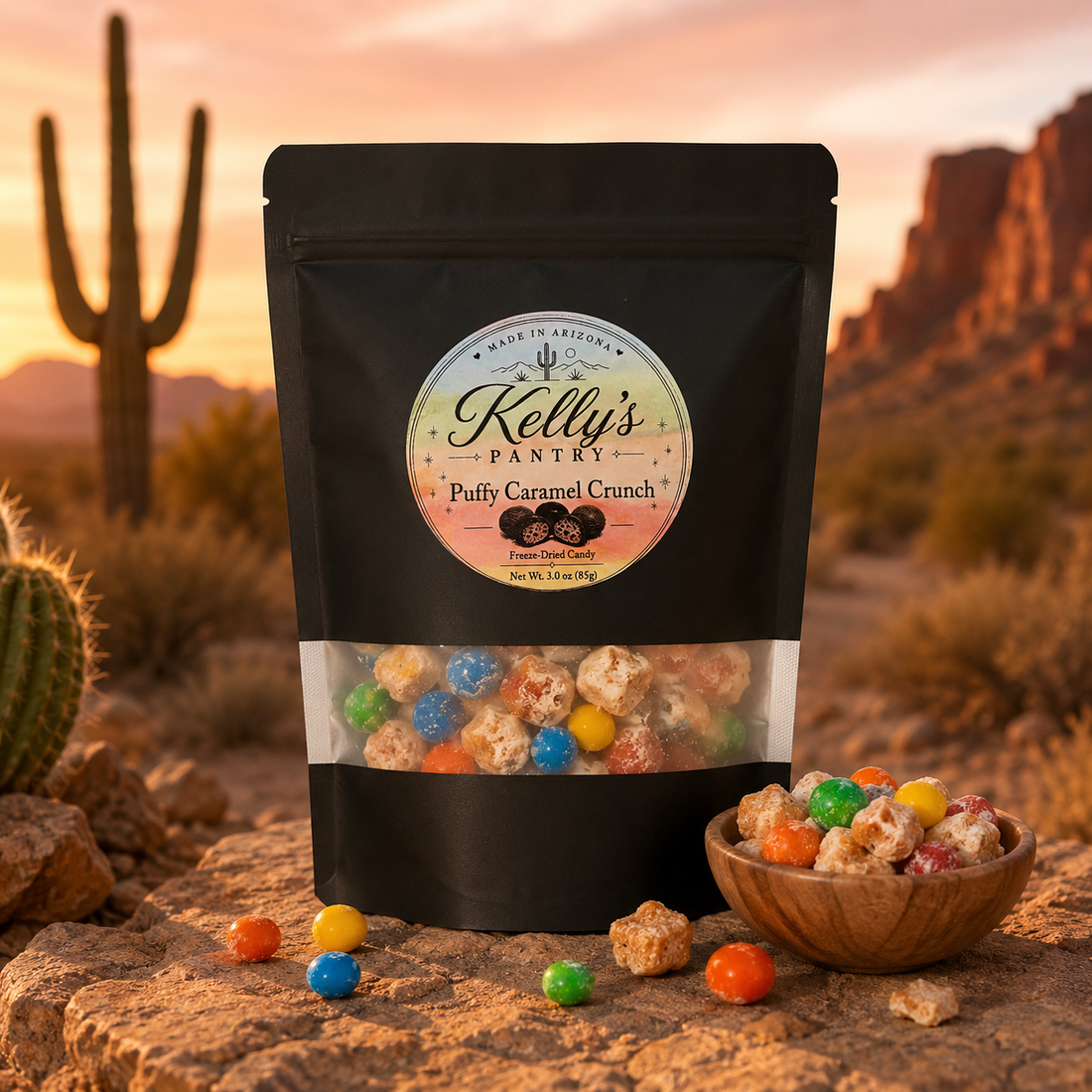 Puffy Caramel Crunch Freeze-Dried Caramel &amp; Chocolate Candy