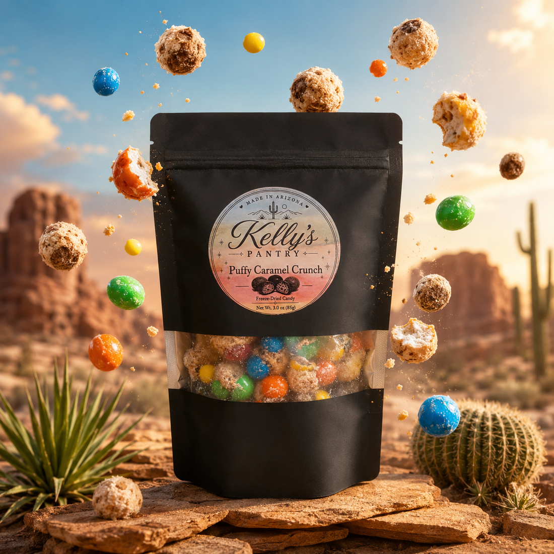 Puffy Caramel Crunch Freeze-Dried Caramel &amp; Chocolate Candy