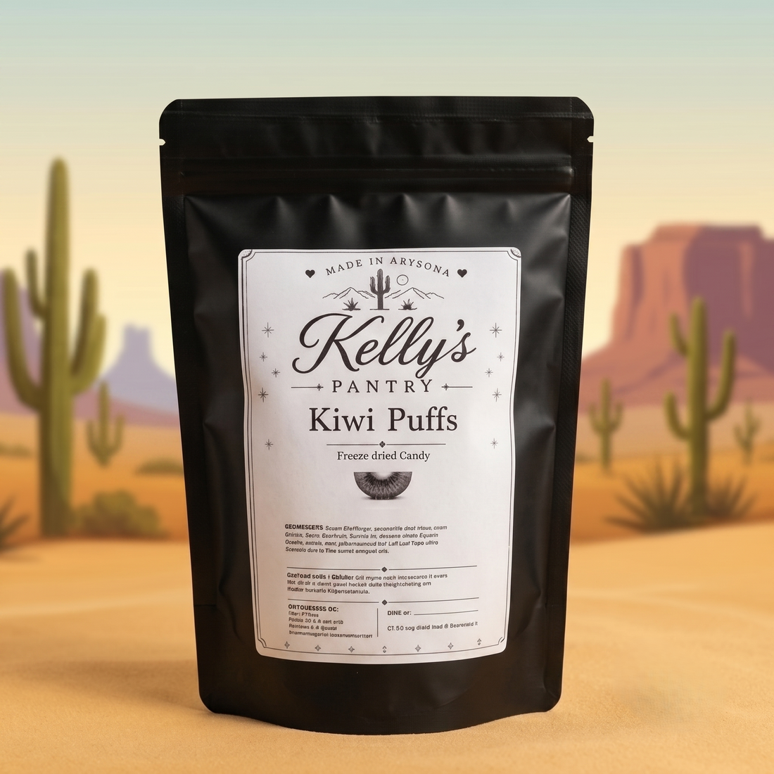 Kiwi Puffs Freeze-Dried Kiwi Gummy Candy