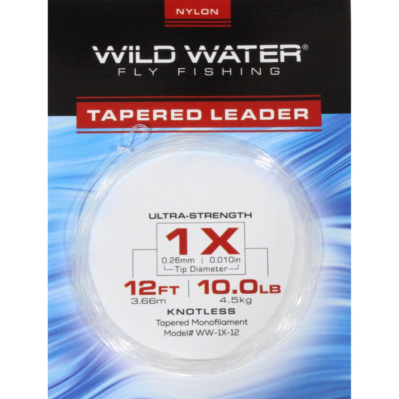 1X Tapered Nylon Monofilament Leader, 12&