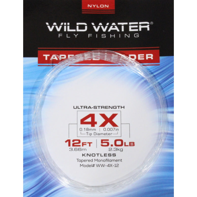 4X Tapered Nylon Monofilament Leader, 12&