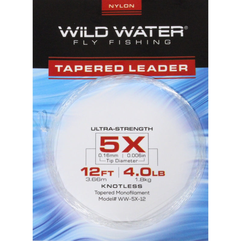 5X Tapered Nylon Monofilament Leader, 12&